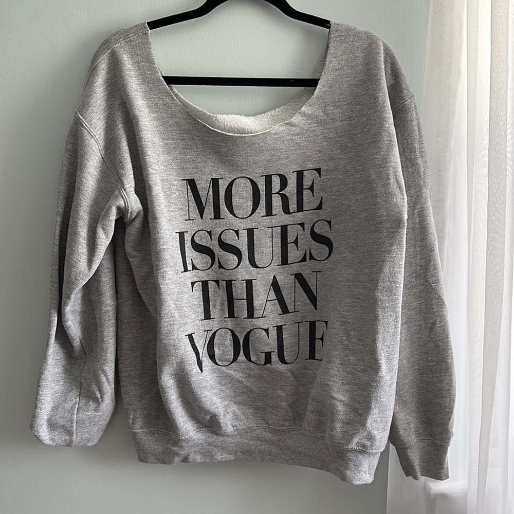 Gray and Black Graphic Sweatshirt